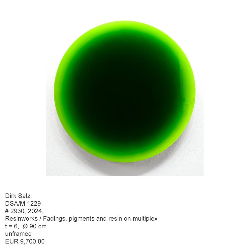 Depp Green Resin works and Fadings, pigments and resin on multiplex - Art Gallery London Avivson