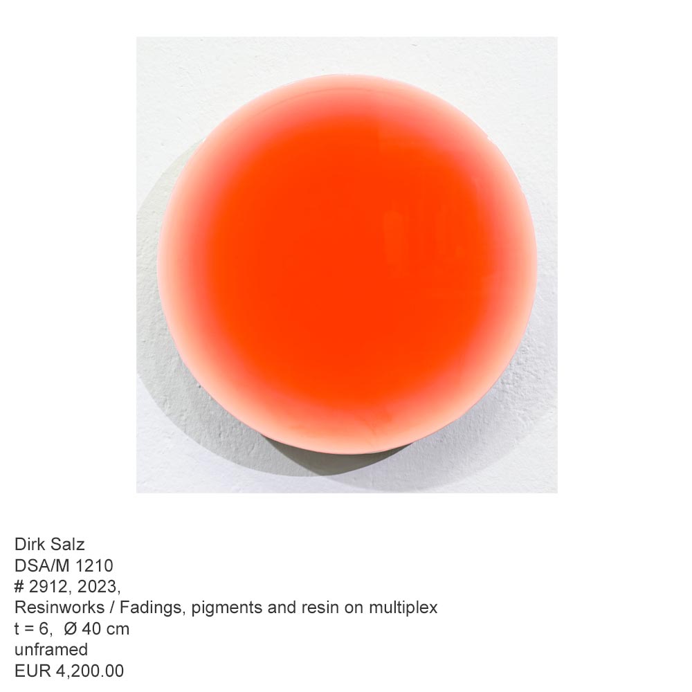 Depp Orange Resin works and Fadings, pigments and resin on multiplex - Art Gallery London Avivson